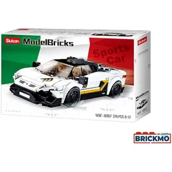 Sluban Italienischer Sportwagen weiß M38-B0957