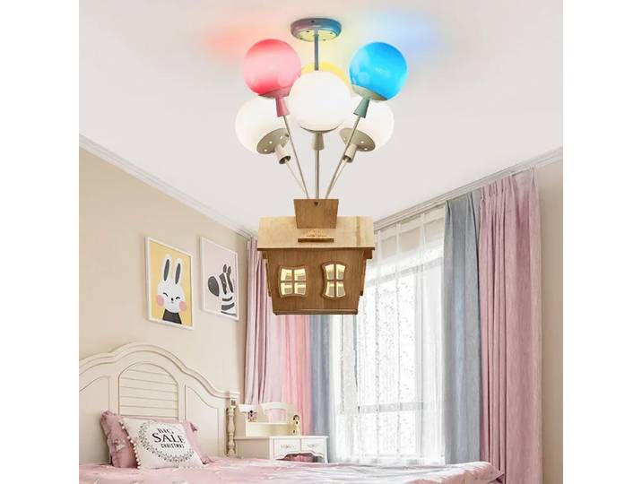 Suspension LED ballon créatif moderne, lustre en verre coloré, chambre à coucher garçon et fille, salon, restaurant, éclairage décoratif intérieur