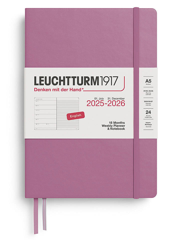 LEUCHTTURM1917 Wochenkalender & Notizbuch in Flieder - A5 - onesize