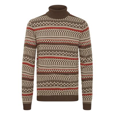 Strickfleece-Pullover BLEND "Strickpullover BHPullover", Herren, Gr. XXL, braun (turkish coffee), Obermaterial: 100% Polyacryl PAN., Pullover