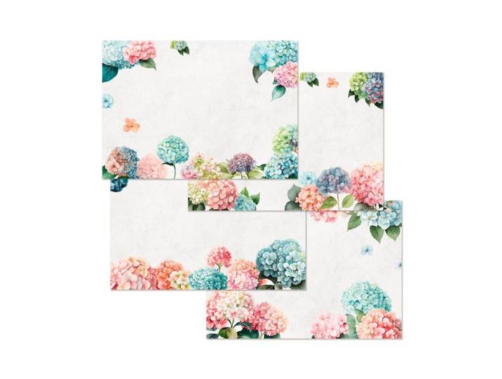 Papiertischset Hortensia