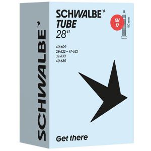Schwalbe Fahrradschlauch SV17, 28 Zoll, 40 mm SV-Ventil, für Citybike, Reifenbreite 28-47 mm