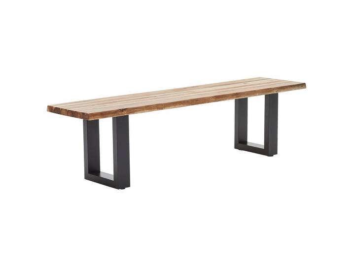 Mid.you Sitzbank, Akazie, Holz, Metall, Akazie, vollmassiv, 2-Sitzer, 140x45x40 cm, Fsc, Esszimmer, Bänke, Sitzbänke
