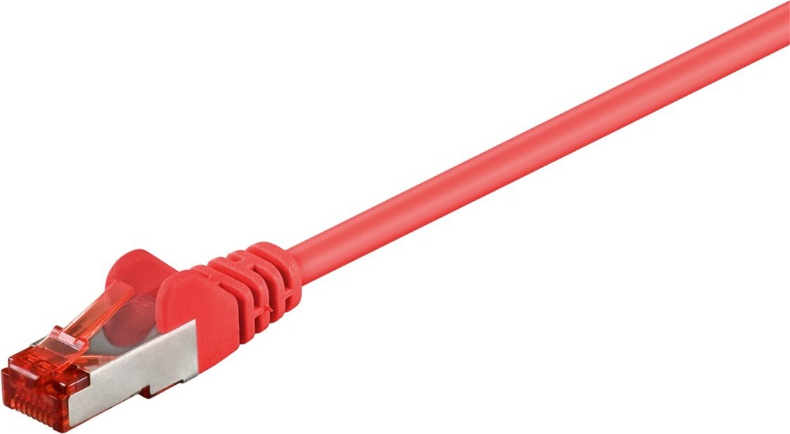 110x Goobay 68279 CAT 6 Patchkabel, S/FTP (PiMF), rot, 2 m - Kupferleiter (CU), halogenfreies Kabelummantel (LSZH)