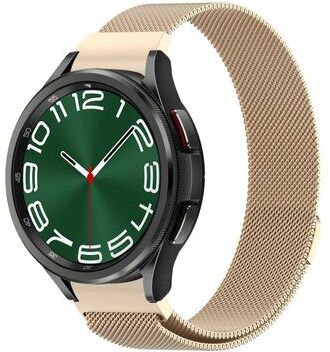 Everyday Crate Samsung Galaxy Watch 6 Classic Milanese Watch Band Magnetic Metal Watch Band champagne