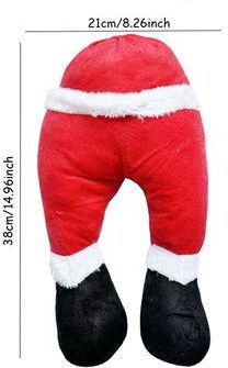 Inspire Select Santa Claus Legs Christmas Ornament Red & Green Hanging Holiday Decoration red