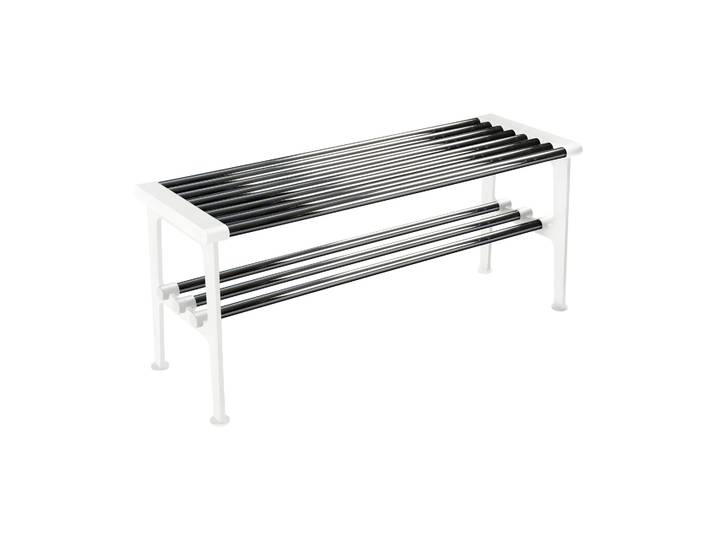 Essem Design Nostalgi Bank 100 cm Chrom-Weiß