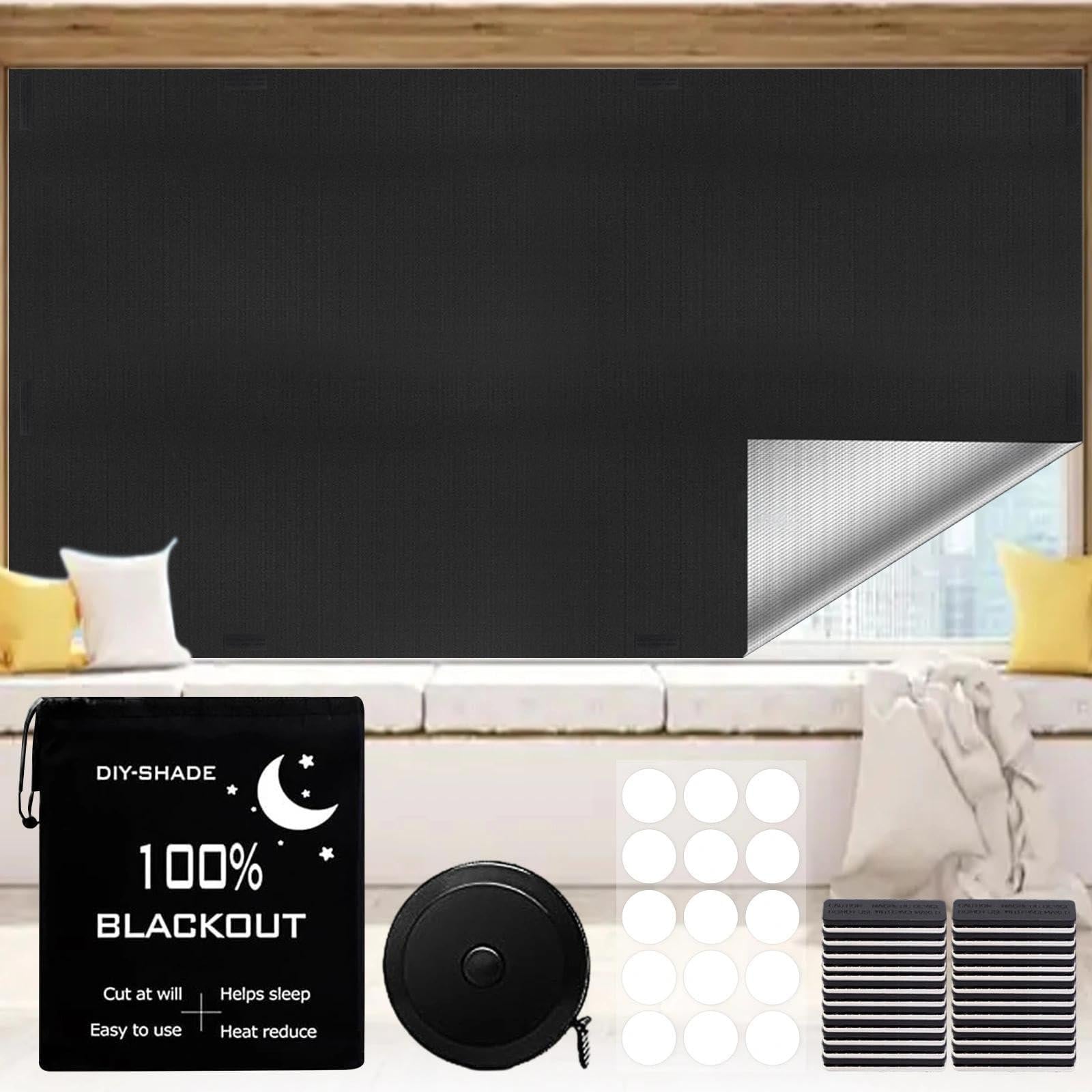 Dripio Verduisteringsrolgordijn met magnetische sluiting, zwart, 145 x 400 cm