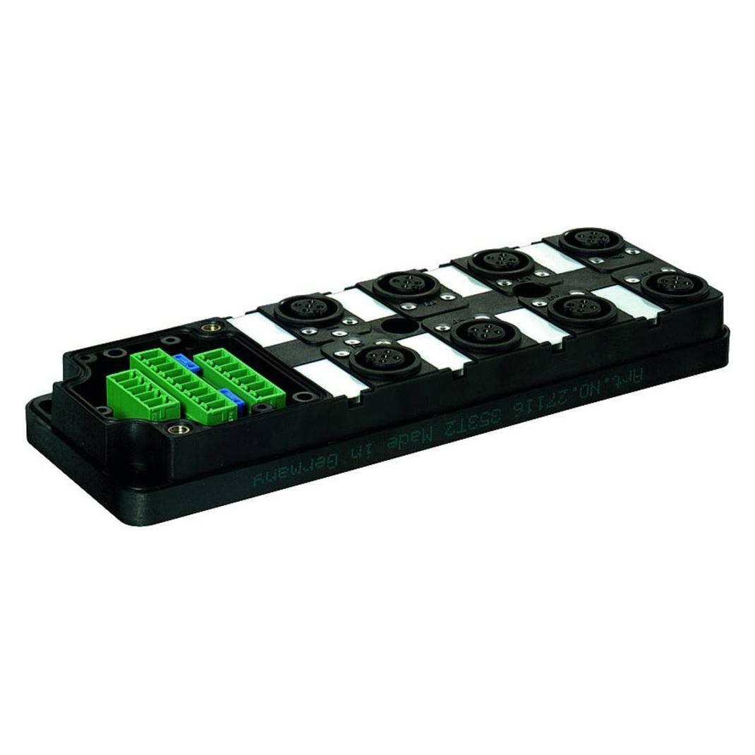 Murr Elektronik MVP12, 8xM12, 5pol, Grundmodul ohne Haube, mit Pot. Trennung (27116)