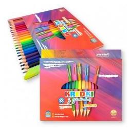 Penword Jumbo-Bleistifte mit Radiergummi, 24 Farben (24x) (78585684)