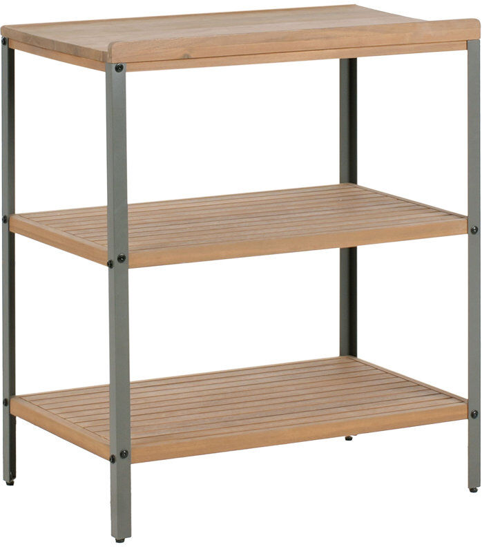 Beliani Outdoor Kitchen Island IVREA Certified Acacia Wood Brown 92cm H X 80cm W X 50cm D