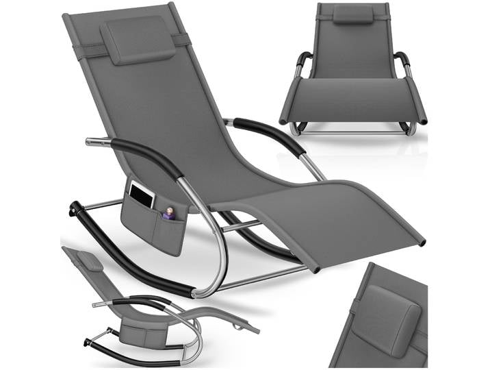 Sonnenliege Taya, ergonomisch, Schwingfunktion - grau, pro Stück
