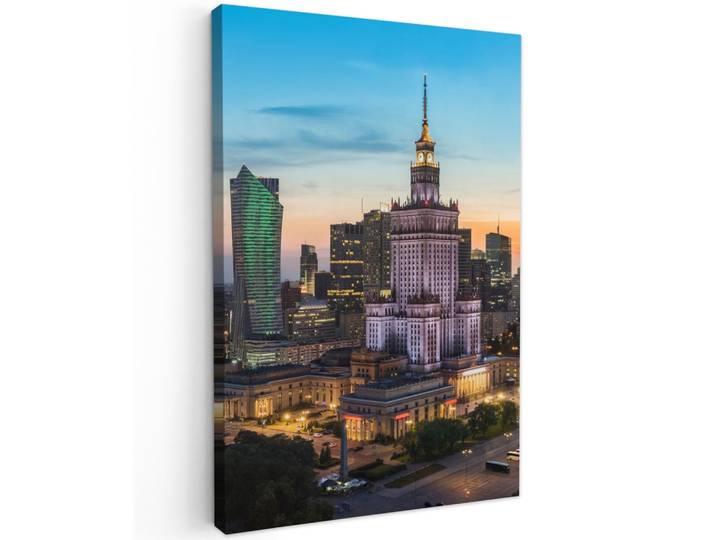 LEINWANDBILD Polen - Sonne - Warschau Wanddeko 40x60 cm