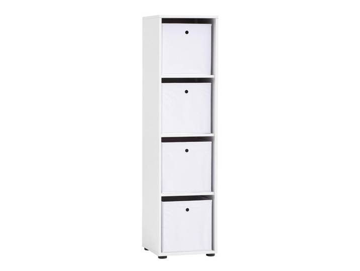 Mid.you Regal Metz, Weiß, Kunststoff, 3 Fächer, 38.2x150x38.2 cm, Wohnzimmer, Regale, Bücherregale