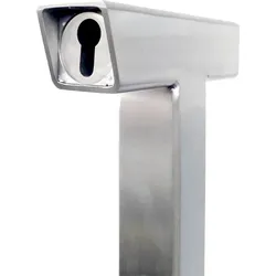 Edelstahl-Schlüsselsafe-Säule / Tresorsäule / Säule mit Schlüsseltresor TR781, Edelstahl, 1600x50 mm
