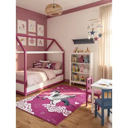 Kinderteppich Pflegeleicht Fuchsia 120x170 cm - CASOLA   Kadima Design
