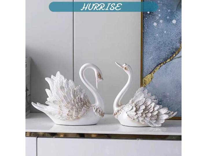 Sonew Ornement de cygne de couple ( )Couple Cygne Ornement Salon Meuble TV Cygne Ornement Maison deco decoration perle