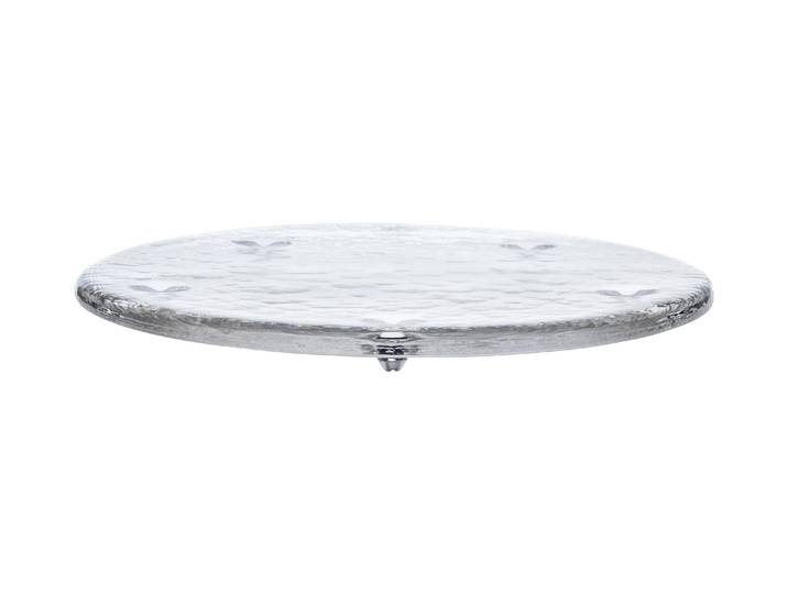 Tortenplatte GLASI HERGISWIL Glasi Hergiswil Tortenplatte Transp , transparent, H:2,5cm Ø:32cm, Glas, Servierplatten, Tortenplatte