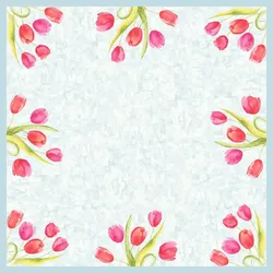 100x Duni Dunicel®-Mitteldecke 84 x 84 cm Painted Tulips