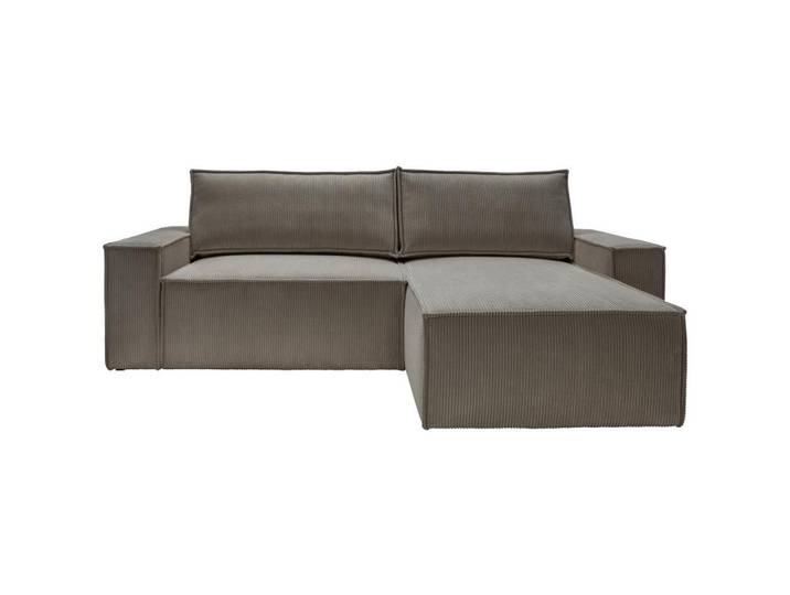 Ecksofa mit Schlaffunktion Perllo Anthrazit 251x170 cm