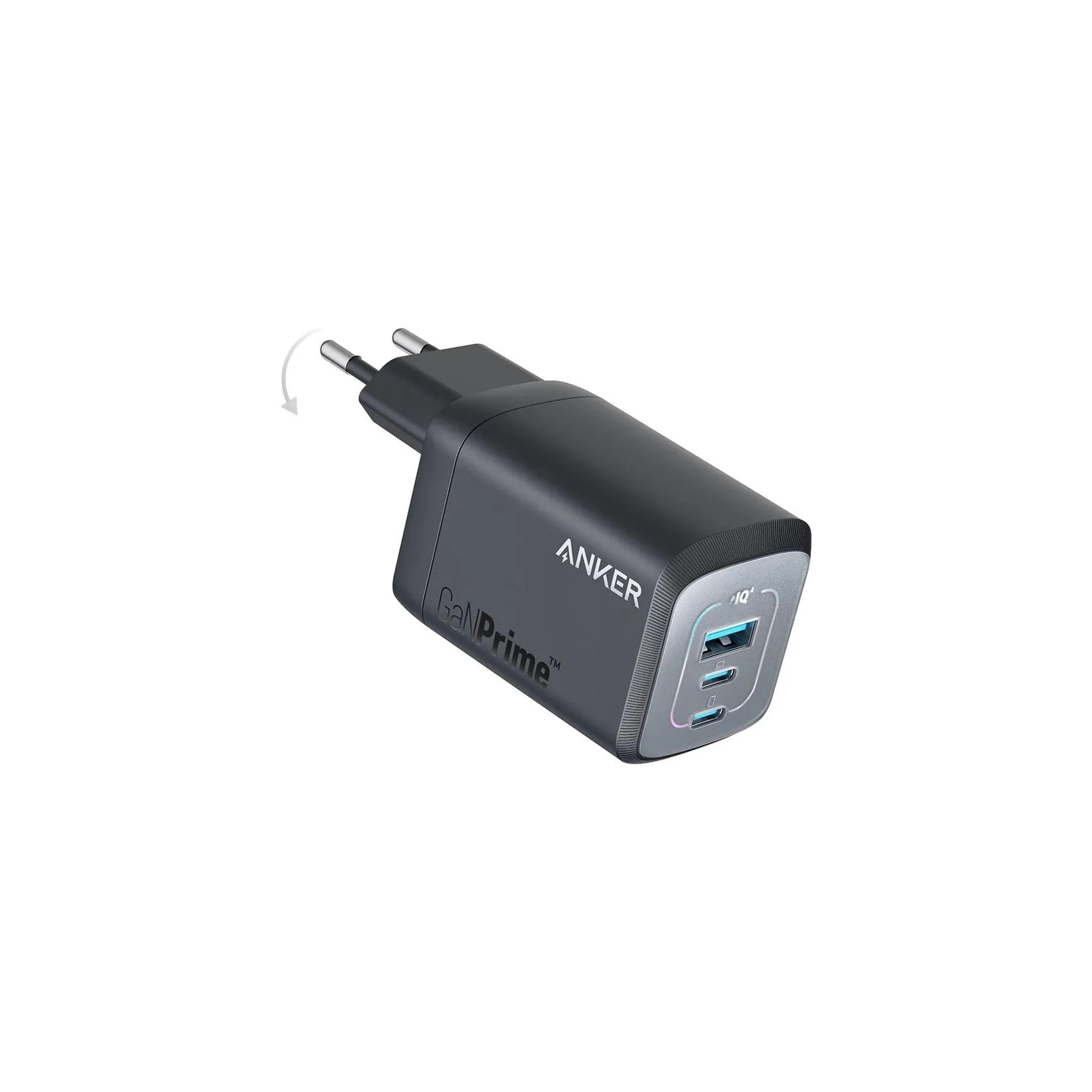 Anker 735 Prime, 67 Watt, Fold, Schwarz Ladegerät (USB-A + USB-C)