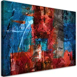 WANDBILD rote handgemalt abstrakt