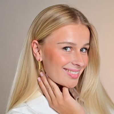 Paar Creolen ADELIA´S "Ohrringe – Creole aus Edelstahl", Damen, Gr. Damen, Edelstahl, gold, Ohrringe, Ein kleines Geschenk mit großer Wirkung