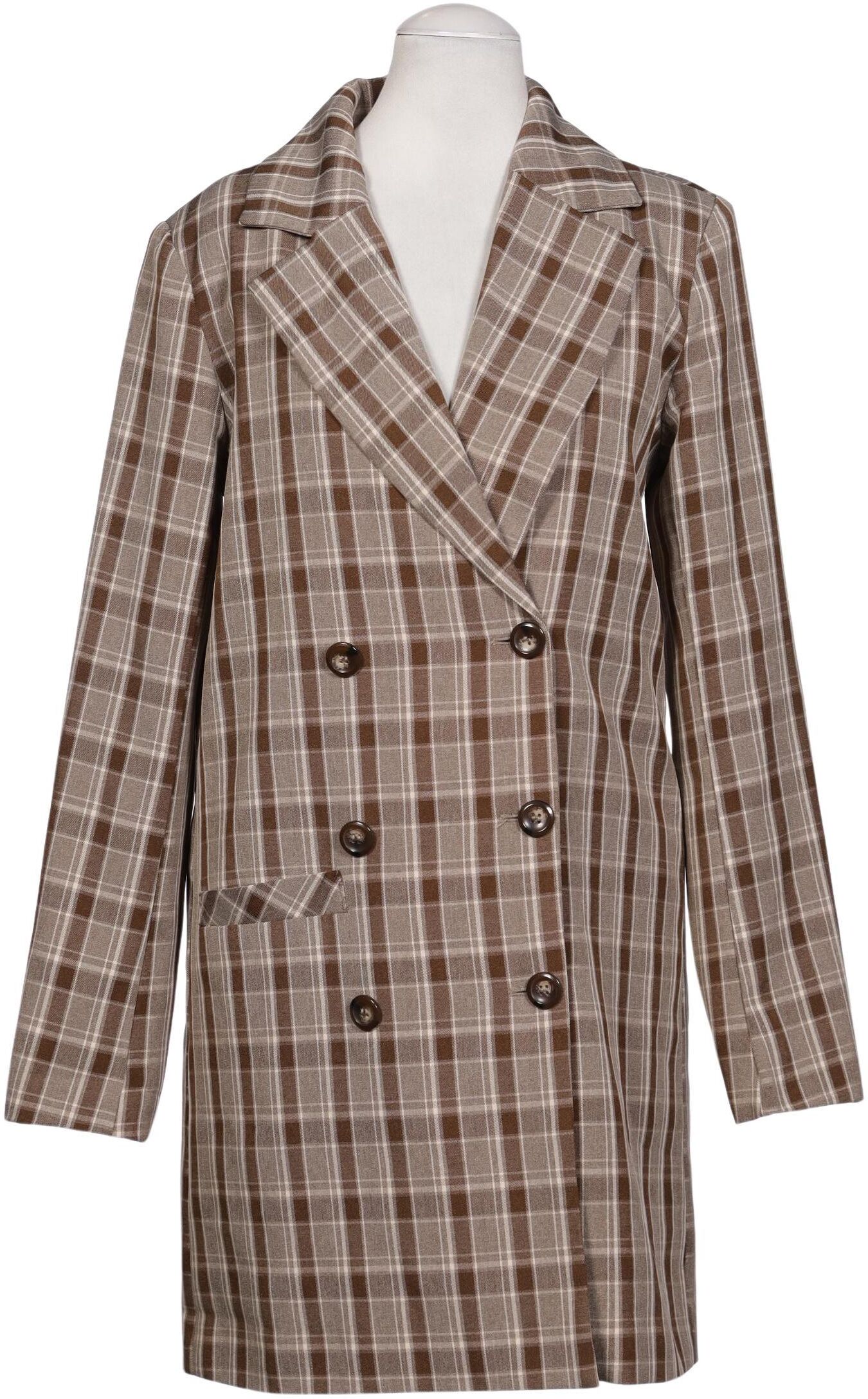 Karo Kauer Damen Blazer, Braun, Gr. EU 34, Synthetik - Second Hand