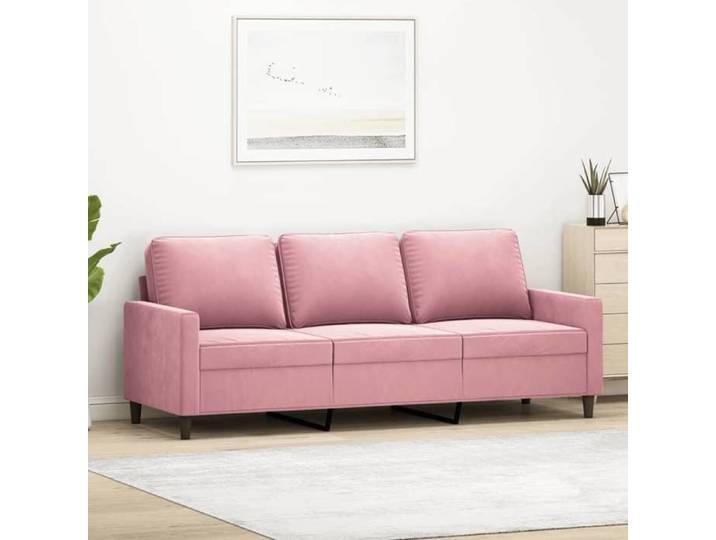 Canapé Fixe - Design Classique - Canapé à 3 places - Rose 180cm Velours 344786