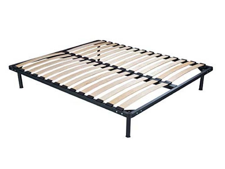 EVERGREENWEB Lattenrost 160x190 cm, Komplett Zerlegbar, Orthopädischer Bettrahmen Mit Holzdauben, Verstärktem Stahlunterbau, Bettgestell Einzubauen