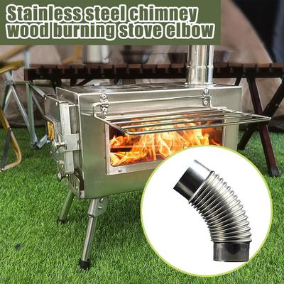 Perfect Picks Market Camping Stove Pipe Elbow Durable Steel Wood Stove Flue Connector For Outdoor Chimneys Camping Stove Pipe Elbow Durable Steel Wood Stove Flue Connector For Outdoor Chimneys