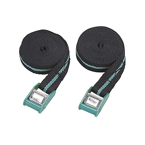 Wolfcraft Bandspanner met veerklem en cam buckle, zwart/zilver, staal