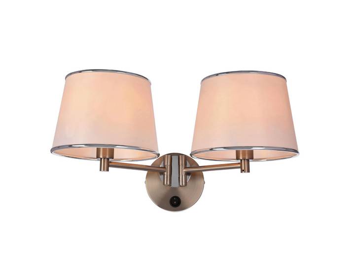 Wandleuchte Ibis, Chromfarben, Metall, Kunststoff, 25x25x48 cm, RoHS, Europäischer Sicherheitsstandard, Lampen & Leuchten, Innenbeleuchtung, Spots & Strahler, Wandstrahler