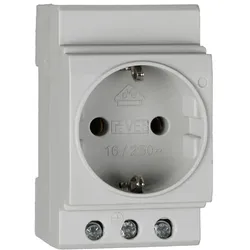 EFB EK633.1 Einbausteckdose 1-fach für Hutschiene, grau EK6331