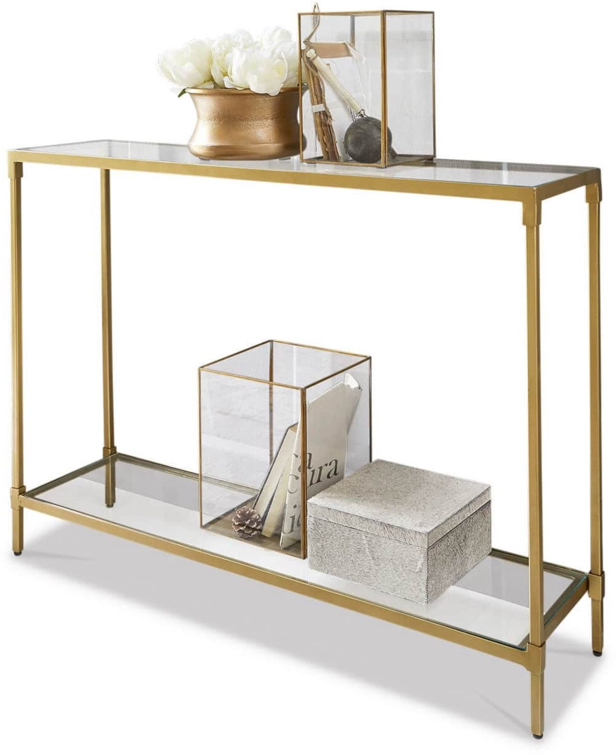 Loberon Sidetable Ninove messing/helder