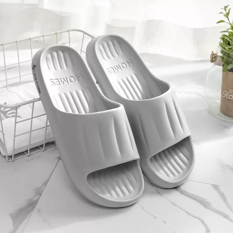 INF Pantoufles de bain antidérapantes en EVA - Respirantes, légères et confortables Gris M