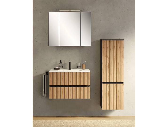 Badezimmerset Kombi E 120 x 200 x 47cm Grau