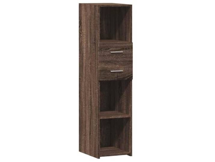 HKTMGDNG Highboard Braun Eichen-Optik 30x42,5x124 cm Holzwerkstoff Schmaler Mehrzweckschrank für Wohnzimmer und Flur schafft ordentliche Ablageflächen auf geringer Stellfläche im Alltag.