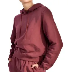 Bread and Boxers Organic Hoodie Weinrot Ökologische Baumwolle Small Damen