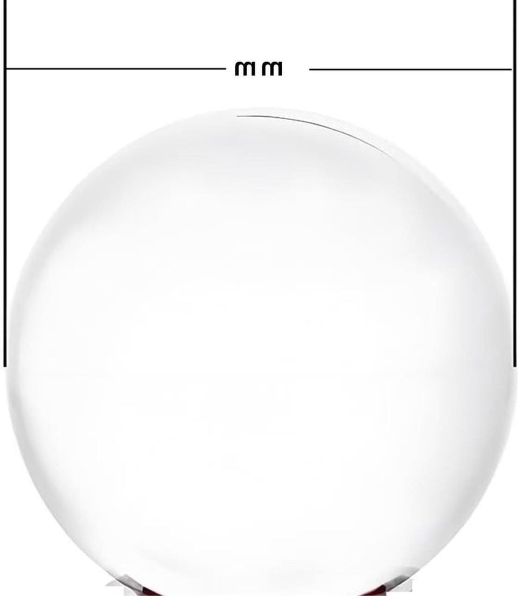 Roze Kristallen Bol met Houten Standaard - 70mm Glazen Kwartsbol voor Decoratie en Fotografie