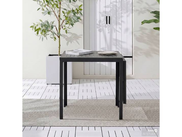 Klapptisch Livo Gestell: Aluminium, pulverbeschichtet Tischplatte: Holz-Kunststoff-Verbundwerkstoff 70 x 74 x 70cm Grau/Grau
