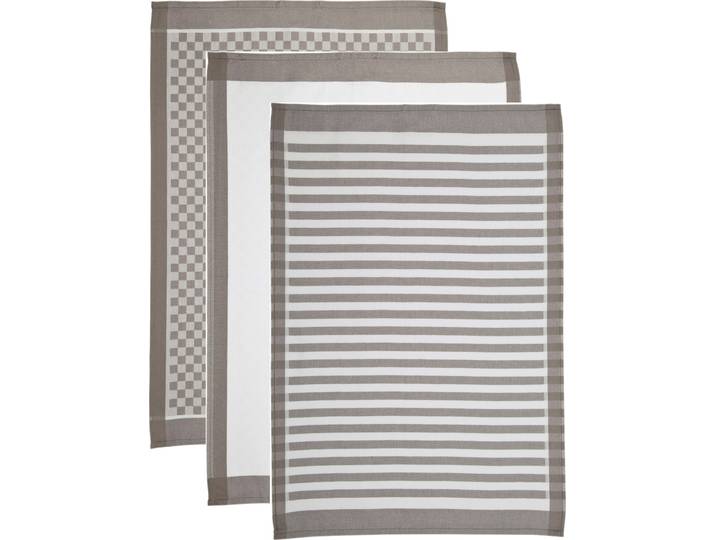 Geschirrtuch ROSS SUPERIOR , grau (taupe, weiß), B:50cm H:0,5cm L:70cm, 100% Baumwolle, Geschirrtücher, Geschirrtuch