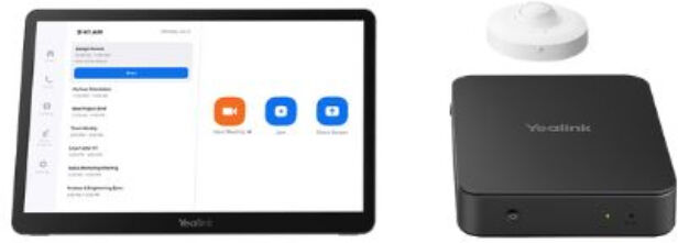 Yealink McoreKit C5-ZR Système natif Zoom Rooms comprenant un Mini-PC, une tablette tactile et détecteur de présence sans-fil.