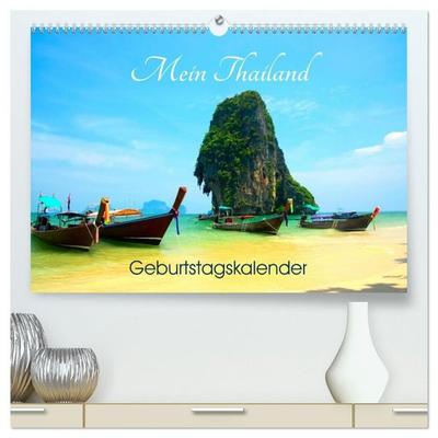 Mein Thailand - Geburtstagskalender (hochwertiger Premium Wandkalender 2027 DIN A2 quer), Kunstdruck in Hochglanz