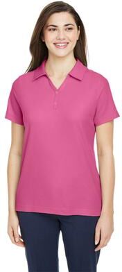 CORE365 CE112W Women's Fusion ChromaSoft Pique Polo Shirt in Charity Pink size 4XL   Polyester