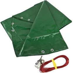 KesTek PE Gewebe-/ Abdeckplane Rund grün 210g/m2 Ø 5 mtr