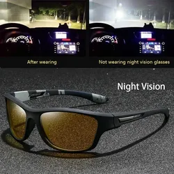 Quadratische Nachtfahrbrille im Vintage-Stil - F557(NightVision)