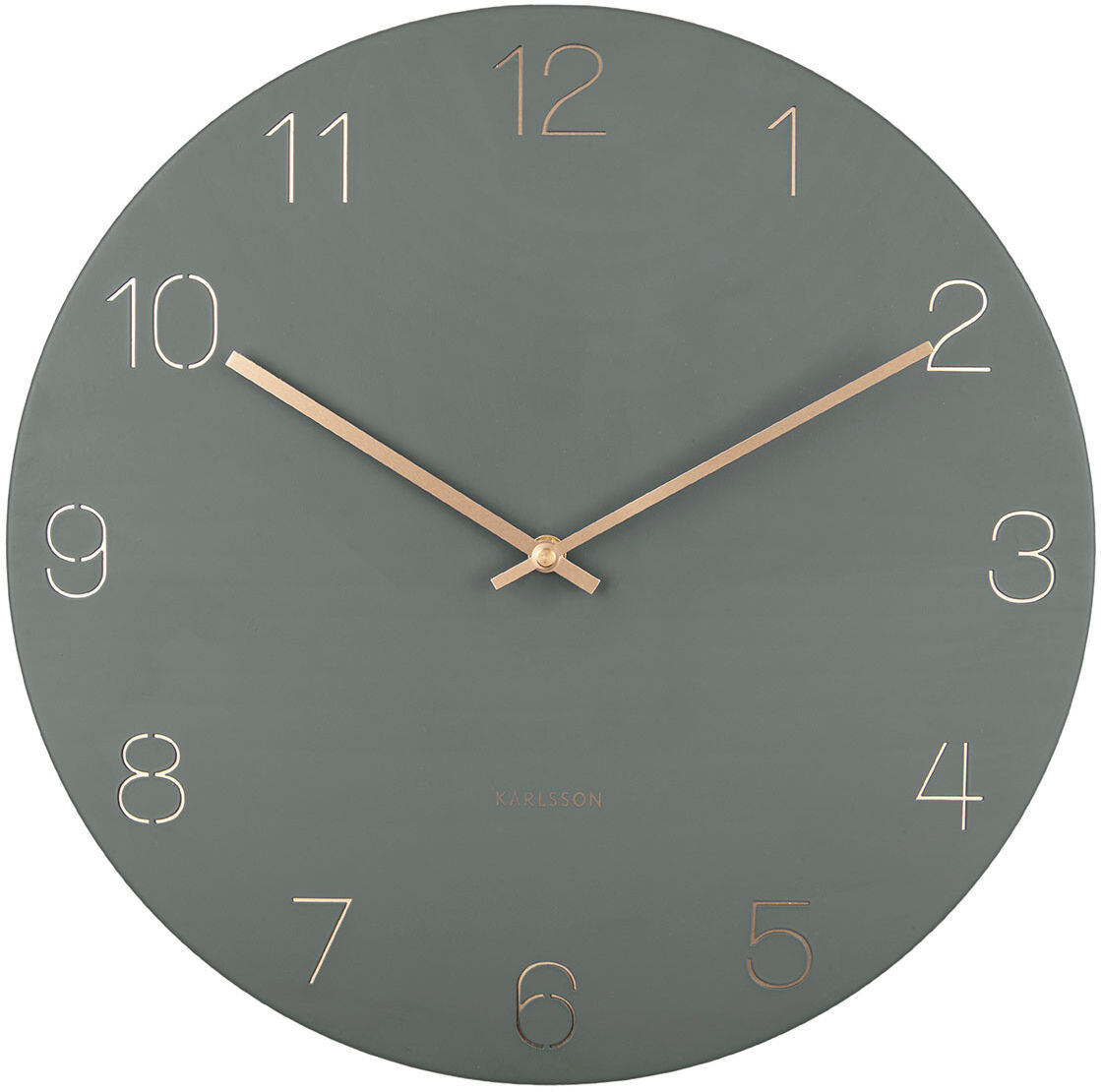 Karlsson Charm Engraved Numbers KA5762GR väggklocka 40 cm