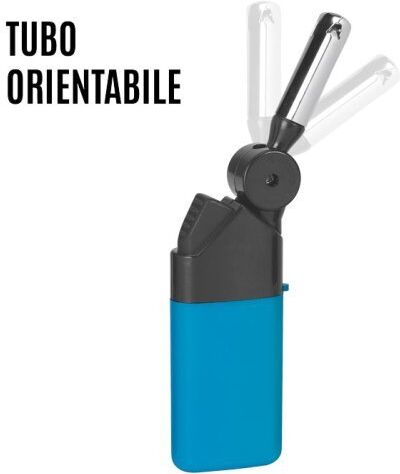Accendigas Turn, tubo orientabile, plastica colorata 12cm Personalizzate o neutre
