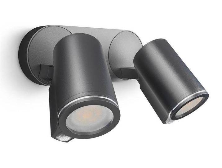 Steinel LED Sensor Spot mural 14\,6W 1024 lm 3000 K Duo Sensor SC Connect anthracite connectable en réseau sans fil par Bluetooth